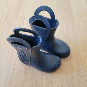 CROCS Kids Navy Rain Boots